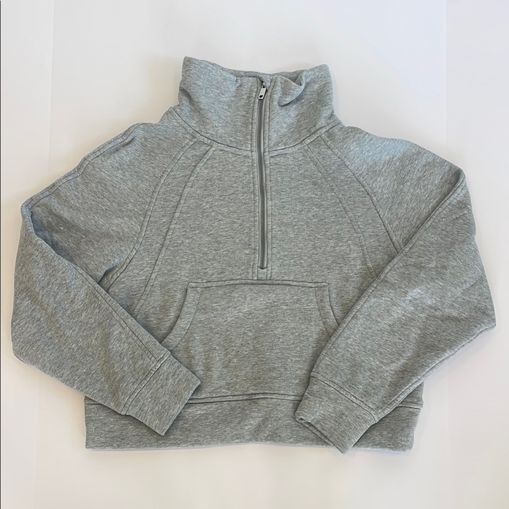 Gray Quarter-Zip Pullover Size Small